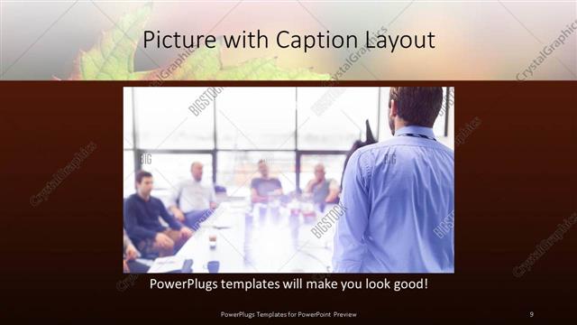 Picture with Caption presentation slide layout