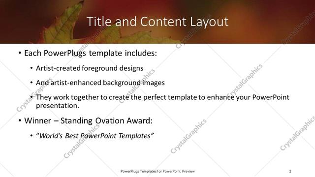 Title and Content presentation slide layout