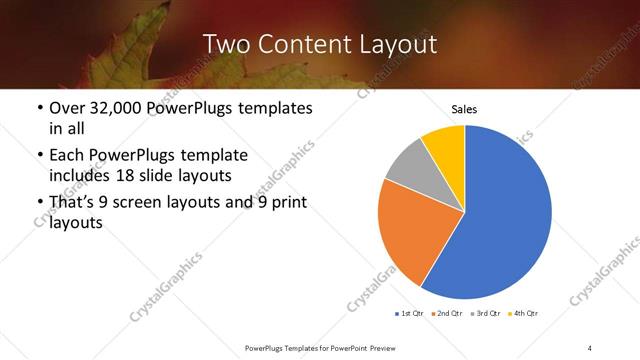 Two Content presentation slide layout