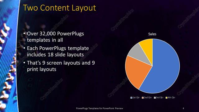 Two Content presentation slide layout