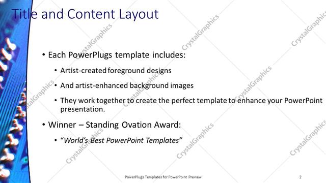 Title and Content presentation slide layout