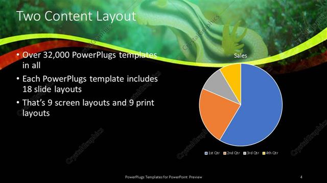 Two Content presentation slide layout