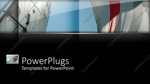  Presentation with sail - Close up shot of a sail boat on a black background