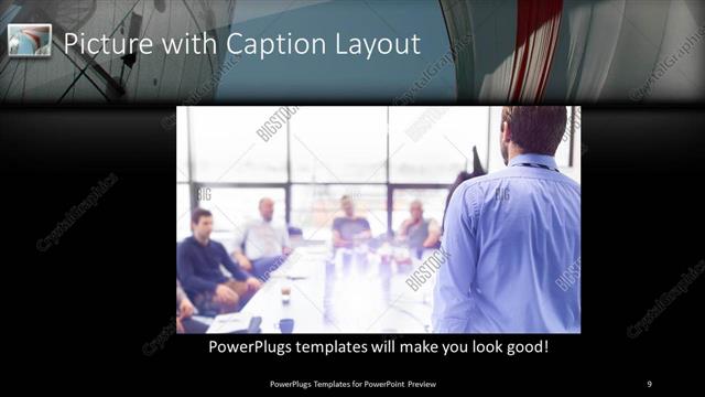 Picture with Caption presentation slide layout