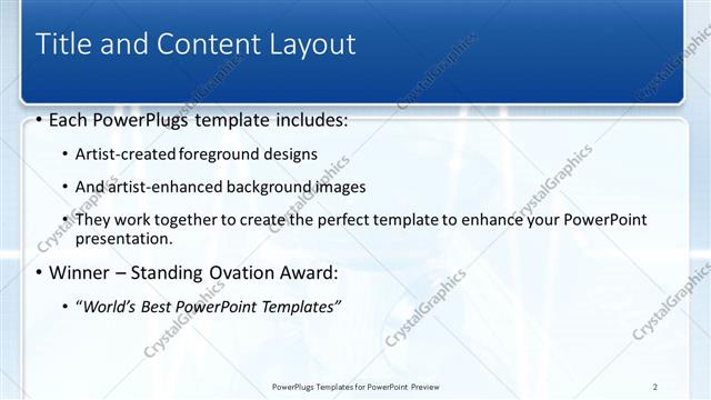Title and Content presentation slide layout