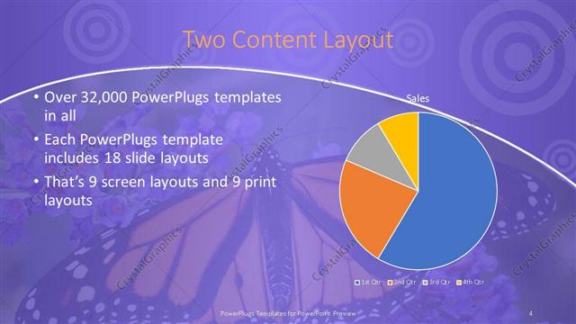Two Content presentation slide layout