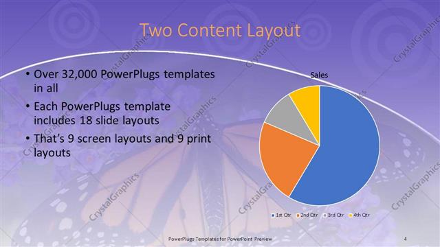 Two Content presentation slide layout