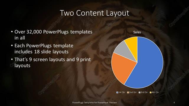 Two Content presentation slide layout