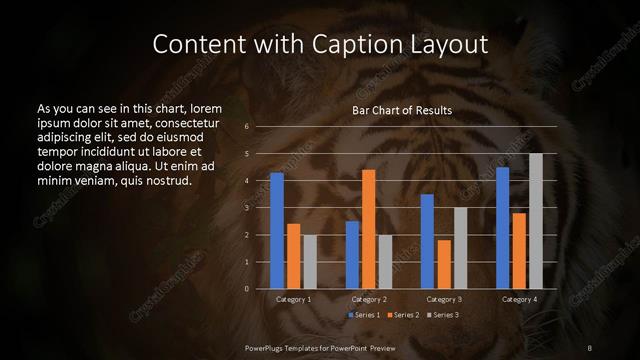 Content with Caption presentation slide layout