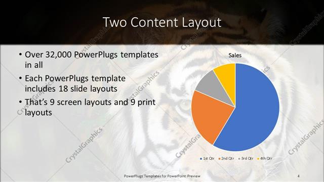 Two Content presentation slide layout