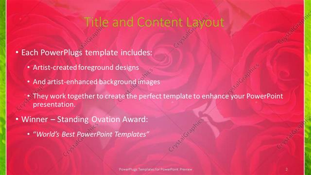 Title and Content presentation slide layout