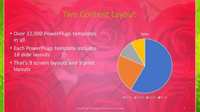 Two Content presentation slide layout