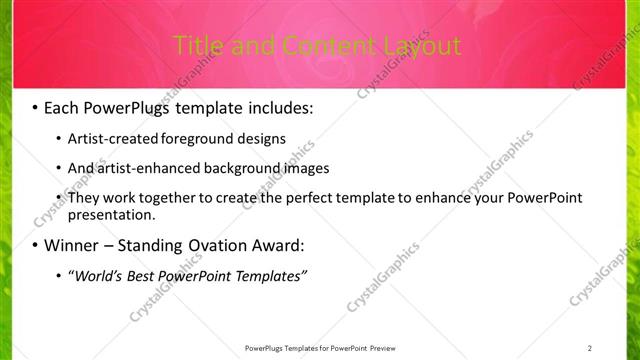Title and Content presentation slide layout