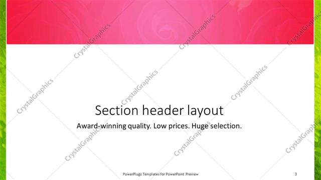 Section Header presentation slide layout