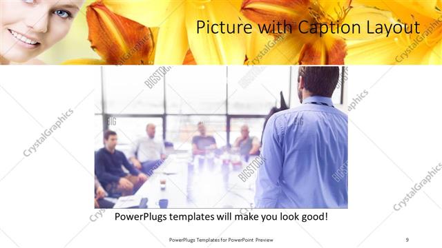 Picture with Caption presentation slide layout