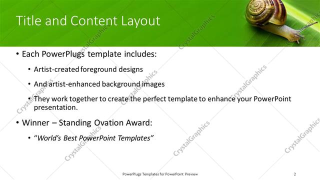 Title and Content presentation slide layout