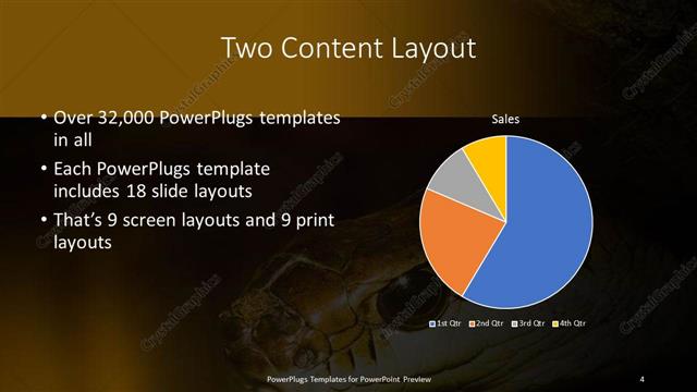 Two Content presentation slide layout