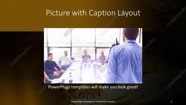 Picture with Caption presentation slide layout
