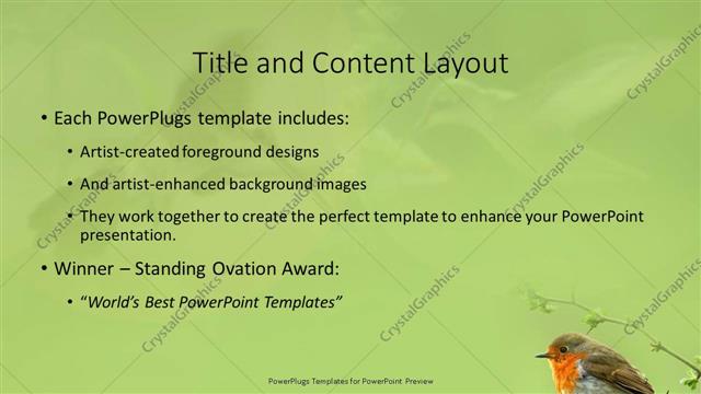 Title and Content presentation slide layout