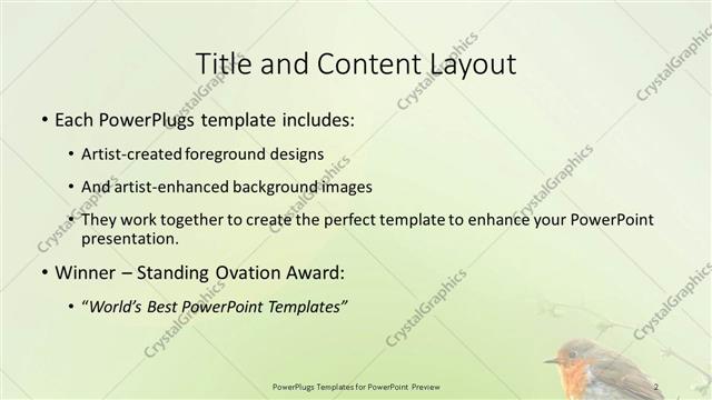 Title and Content presentation slide layout