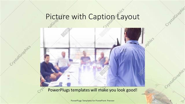 Picture with Caption presentation slide layout
