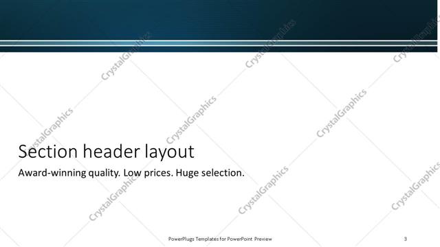 Section Header presentation slide layout