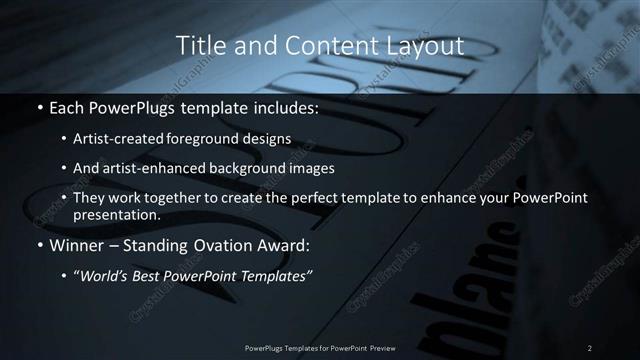 Title and Content presentation slide layout