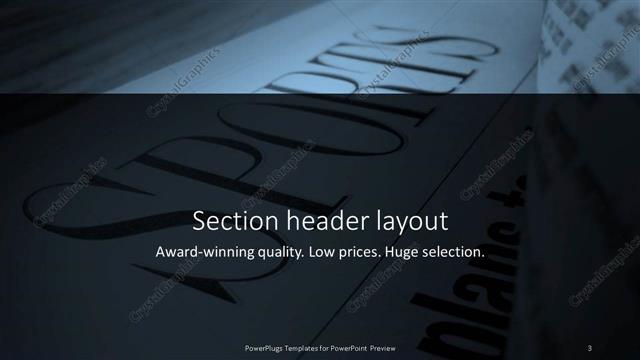 Section Header presentation slide layout