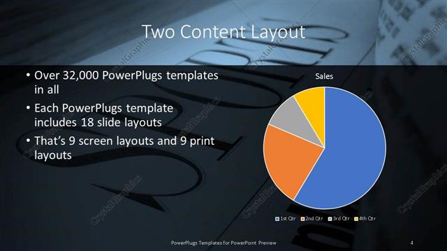 Two Content presentation slide layout