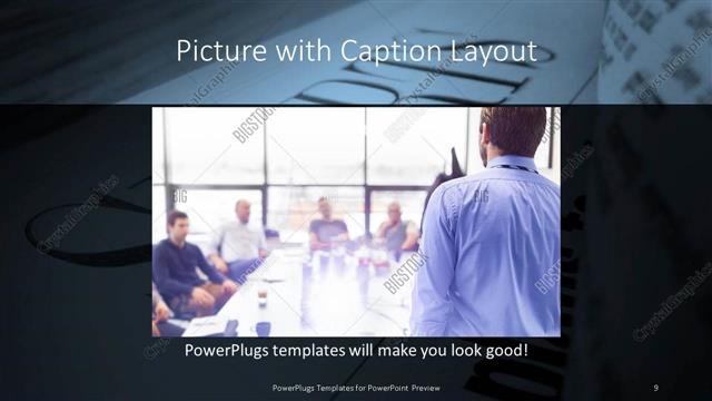 Picture with Caption presentation slide layout