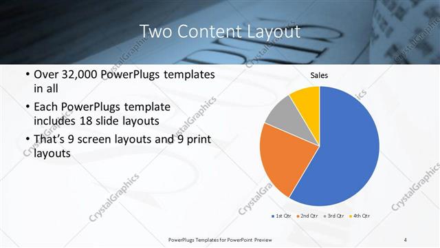 Two Content presentation slide layout