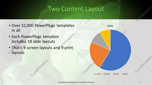 Two Content presentation slide layout