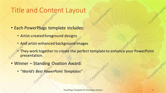 Title and Content presentation slide layout