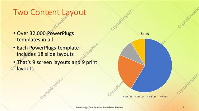 Two Content presentation slide layout