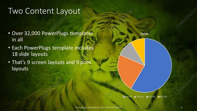 Two Content presentation slide layout