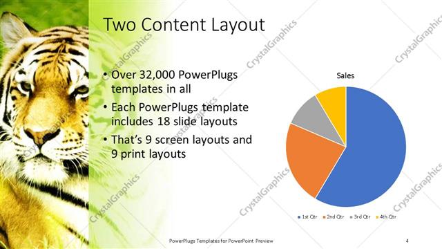 Two Content presentation slide layout