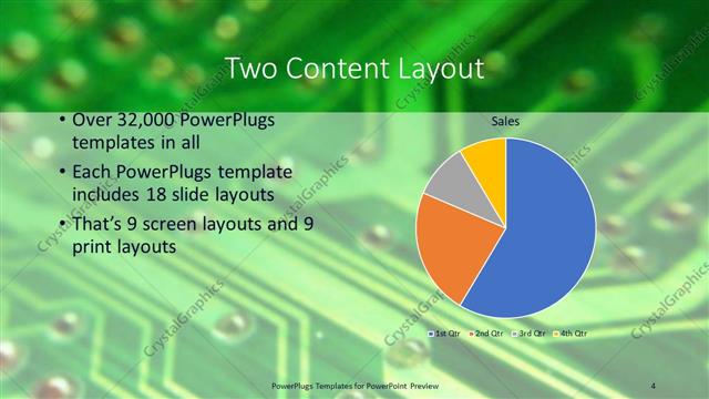 Two Content presentation slide layout