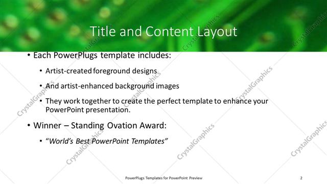 Title and Content presentation slide layout