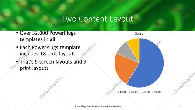 Two Content presentation slide layout
