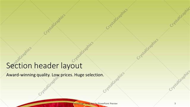 Section Header presentation slide layout