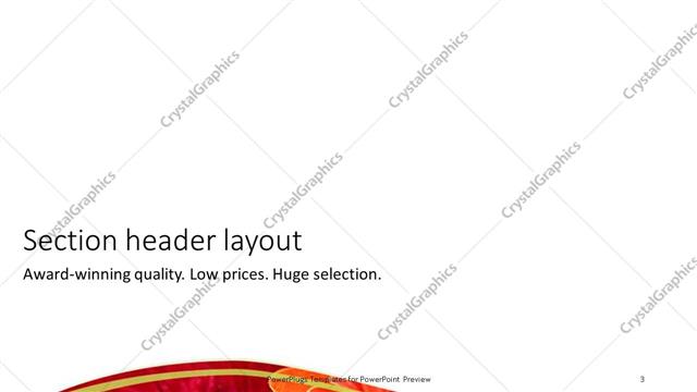 Section Header presentation slide layout