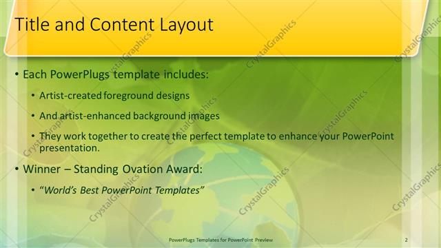 Title and Content presentation slide layout