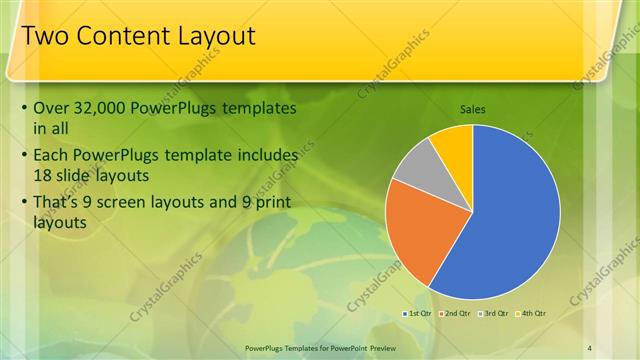 Two Content presentation slide layout