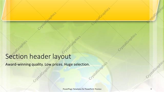 Section Header presentation slide layout