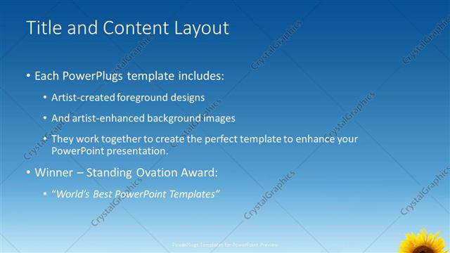 Title and Content presentation slide layout