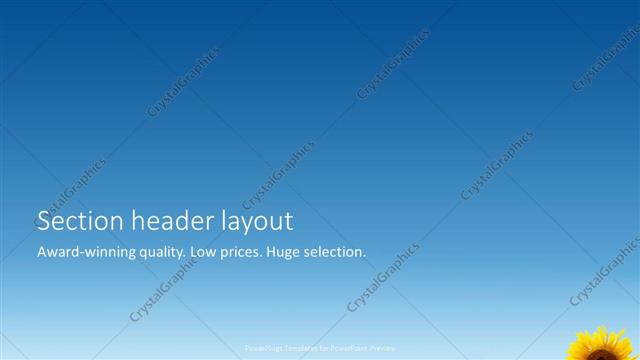 Section Header presentation slide layout