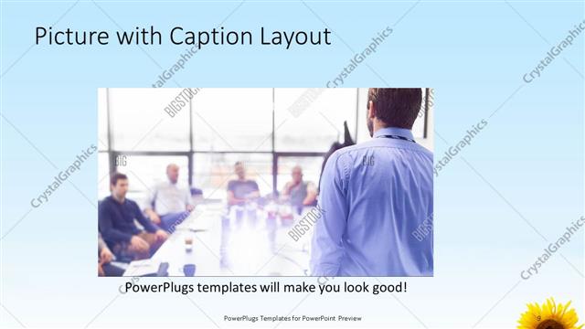 Picture with Caption presentation slide layout