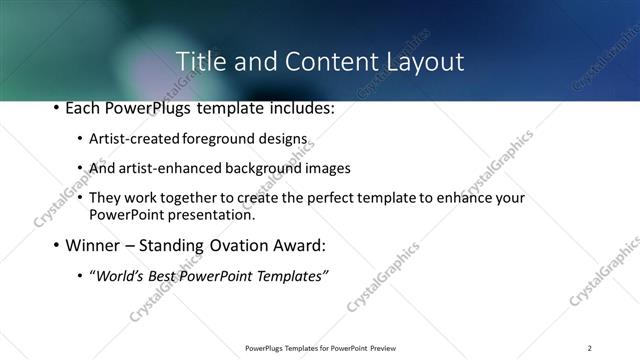 Title and Content presentation slide layout