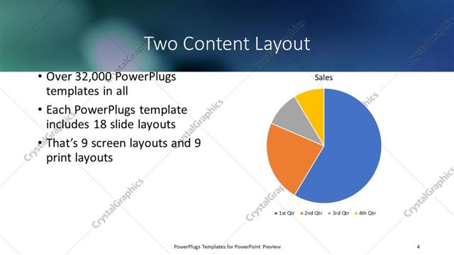 Two Content presentation slide layout