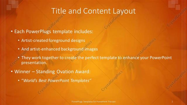 Title and Content presentation slide layout